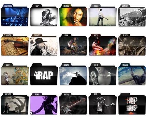 Иконки Music folders